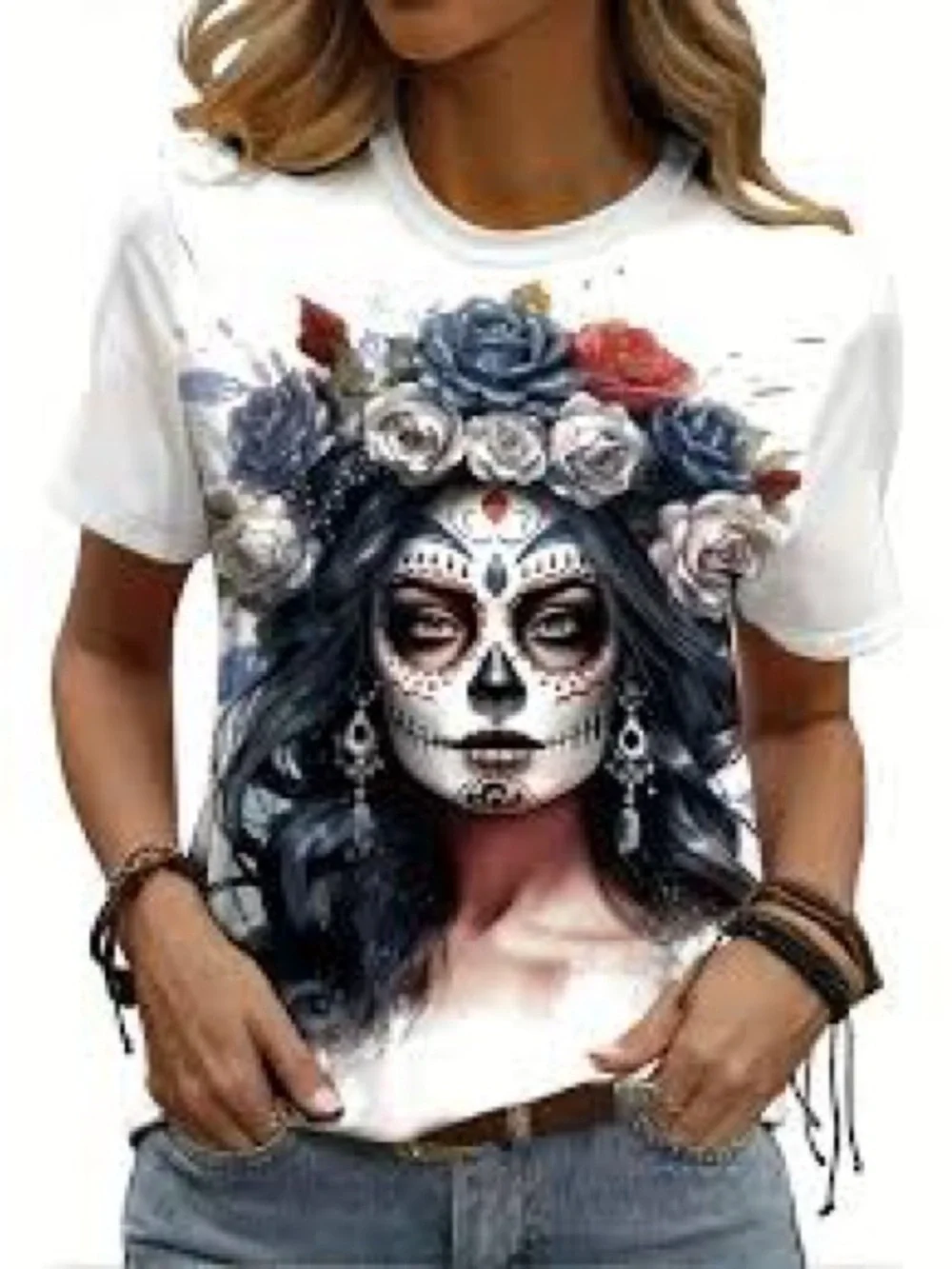 Sugar Skull Catrina graphic t-shirt
